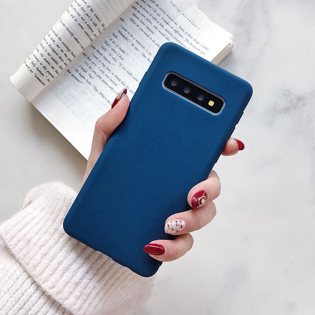 Plain Color Soft TPU Phone Case For Samsung Galaxy A51 A71 A10 A20 A30 A40 A50 A70 M10 S9 S10 Plus S20 Ultra Silicone Cover