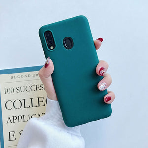 Plain Color Soft TPU Phone Case For Samsung Galaxy A51 A71 A10 A20 A30 A40 A50 A70 M10 S9 S10 Plus S20 Ultra Silicone Cover