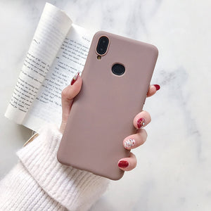 Plain Color Soft TPU Phone Case For Samsung Galaxy A51 A71 A10 A20 A30 A40 A50 A70 M10 S9 S10 Plus S20 Ultra Silicone Cover