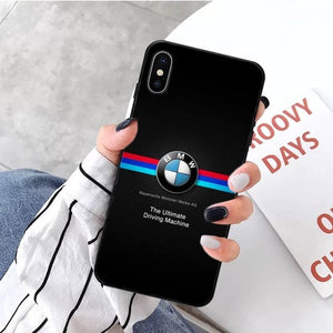 BMW Sports Car cool luxury Black Soft Rubber Phone Cover For i phone 5 5s 5c se 6 6s 7 8 plus x xs xr 11 pro max