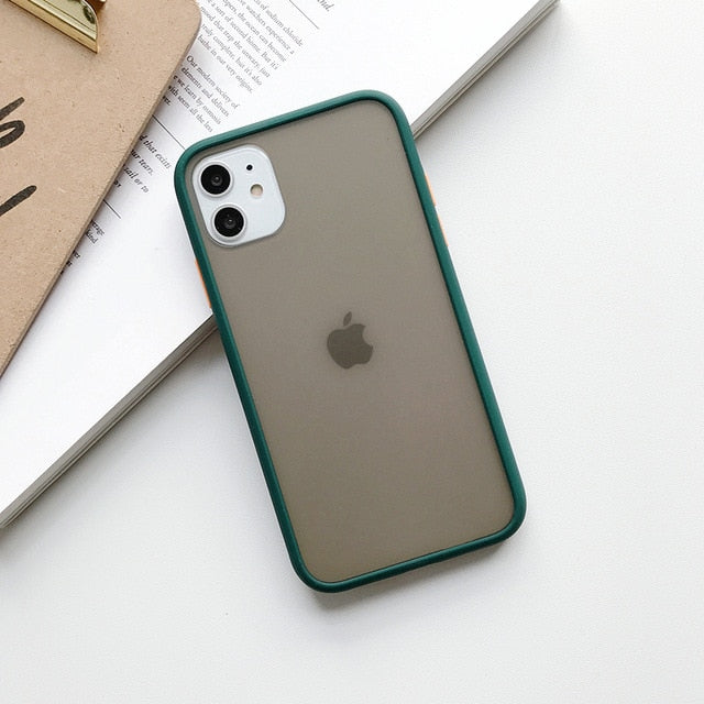 Mint Simple Matte Bumper Phone Case for iphone 11 Pro XR X XS Max 12 6 –  IKOE studio